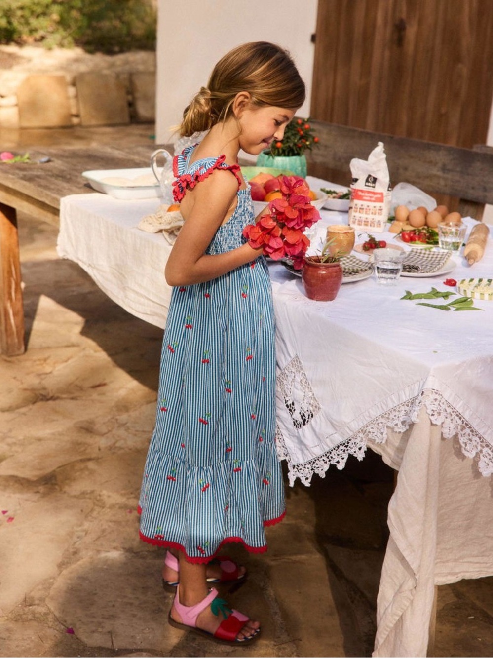 New Boden Luella Frill Maxi Sundress